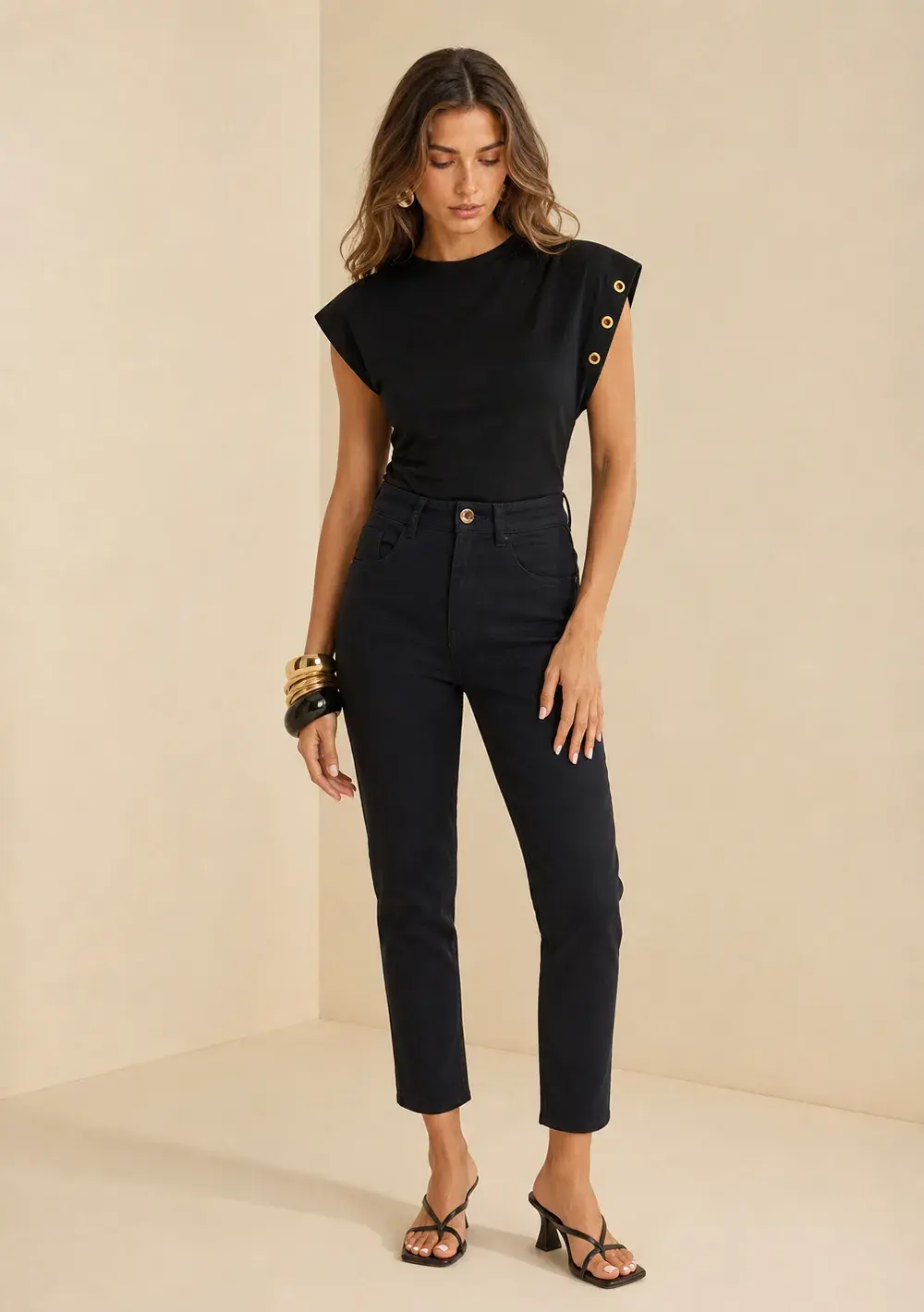 Calça Mom Eclipse Preto