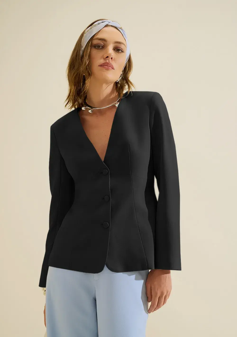 Blazer Ajustado Origem Preto