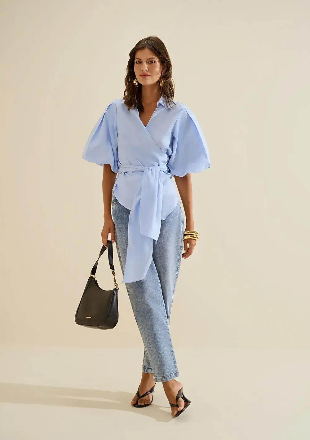 Calça Jeans Mom Cadência Azul