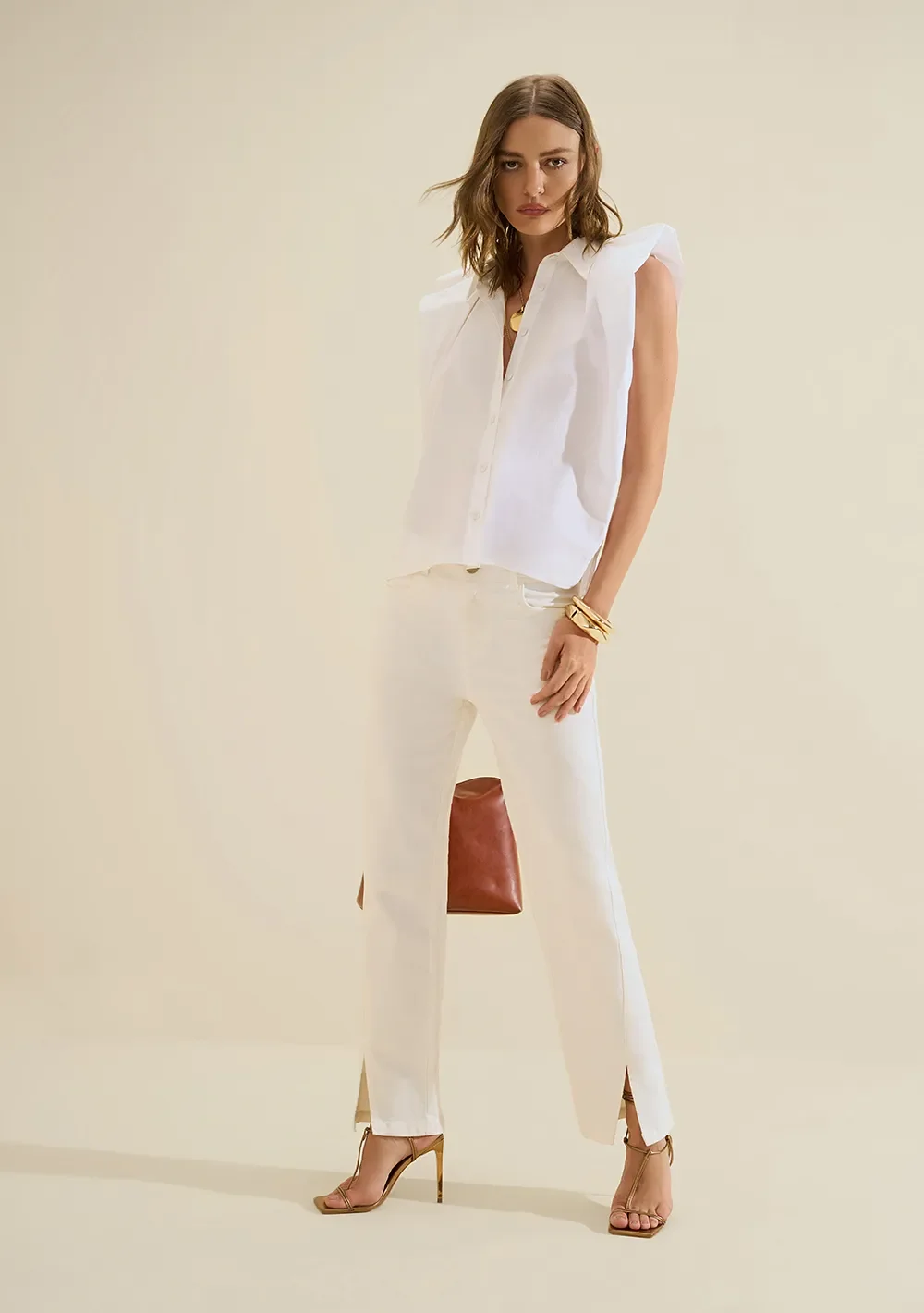Calça Reta Salina Off White — imagem 1