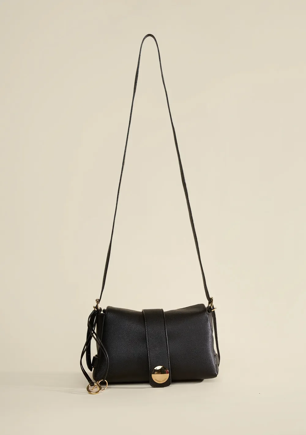Bolsa Crossbody Com Chaveiro Preto — imagem 1