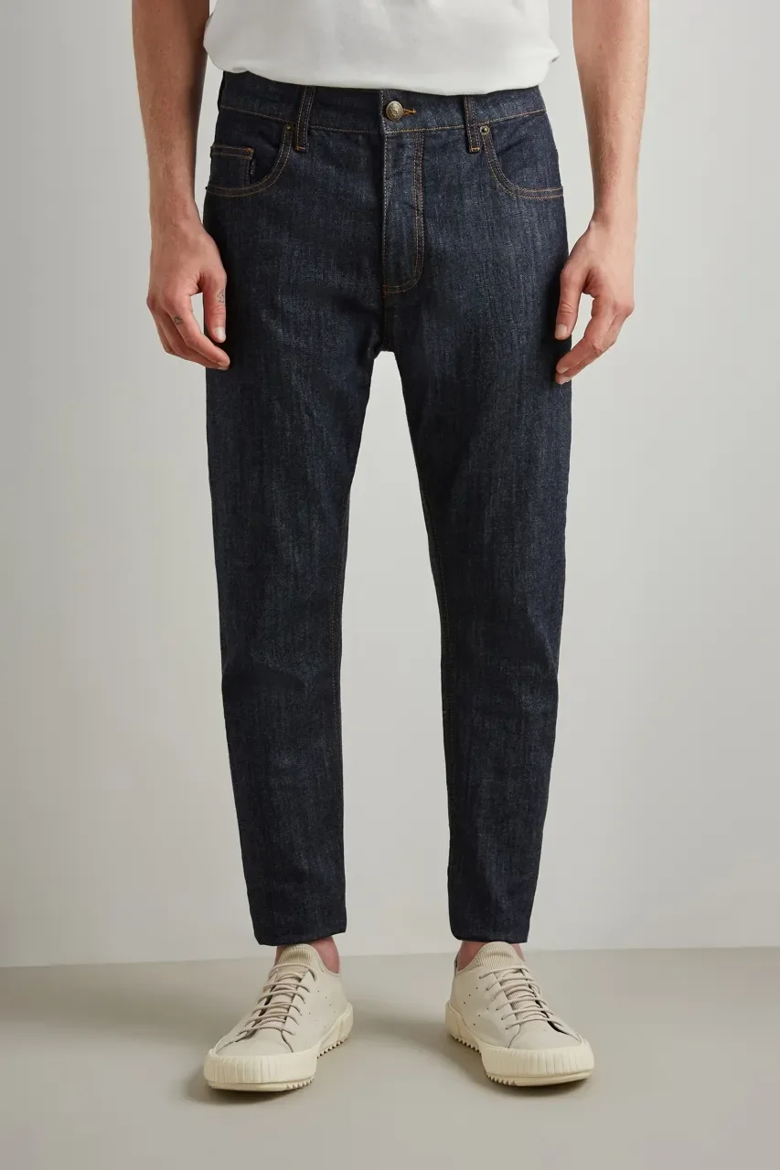 Calça Jeans Reta Raw Blue — imagem 1