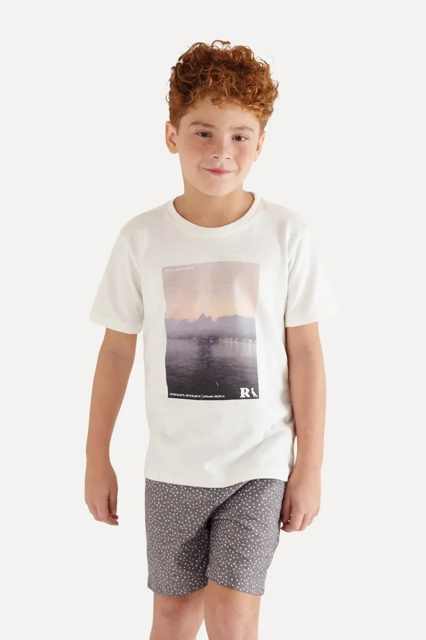 Camiseta Mini Pf Estampada Entardecer Ii — imagem 1