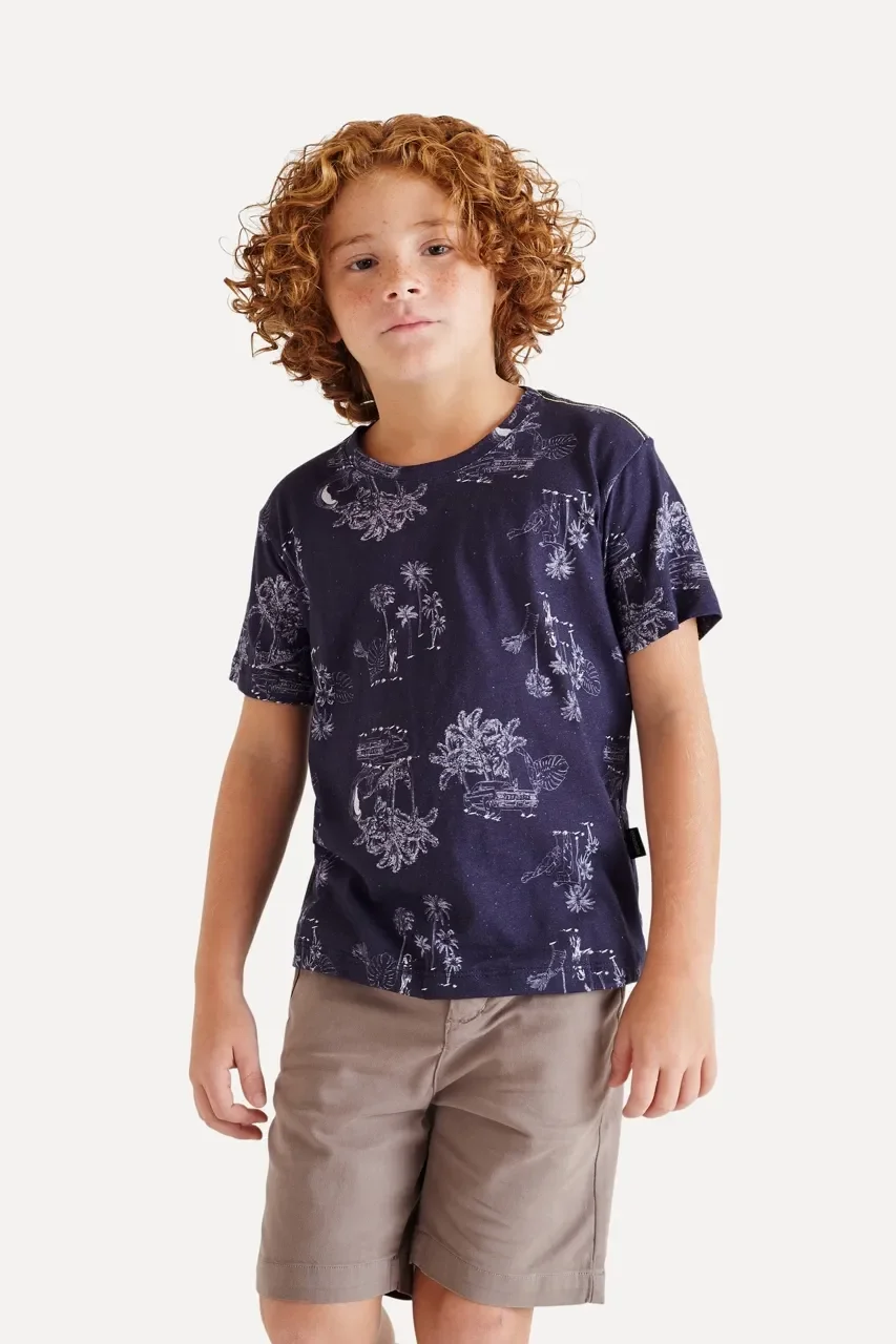 Camiseta Mini Sm Fullprint Hawaian Dream — imagem 1