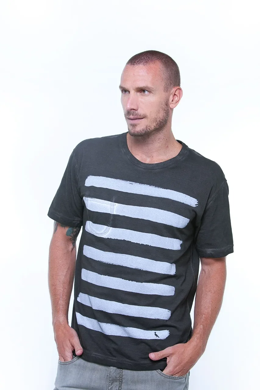 Camiseta Navy Bolso Dupla Face — imagem 1