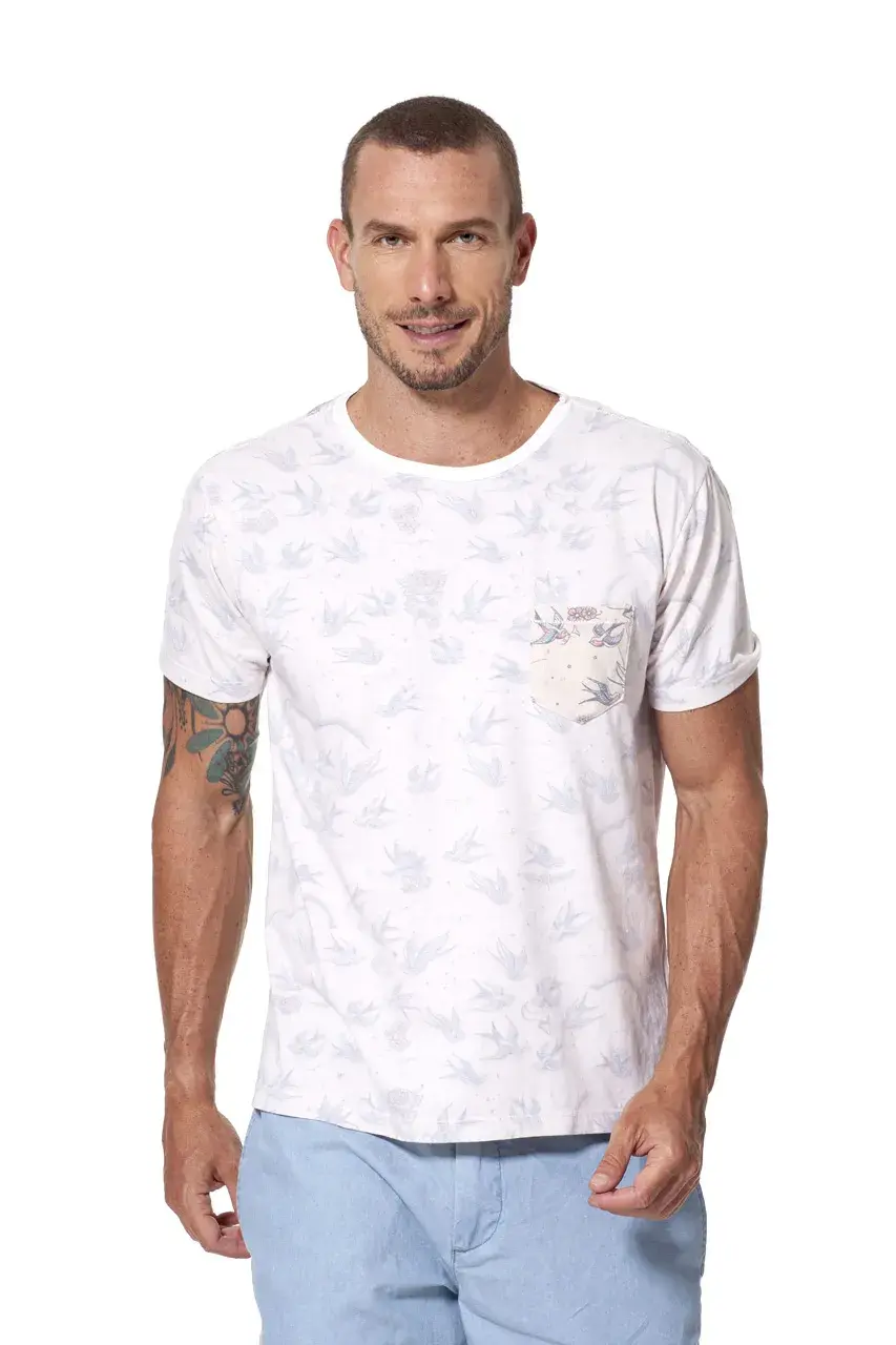 Camiseta Andorinha Liberty Pala Contrast