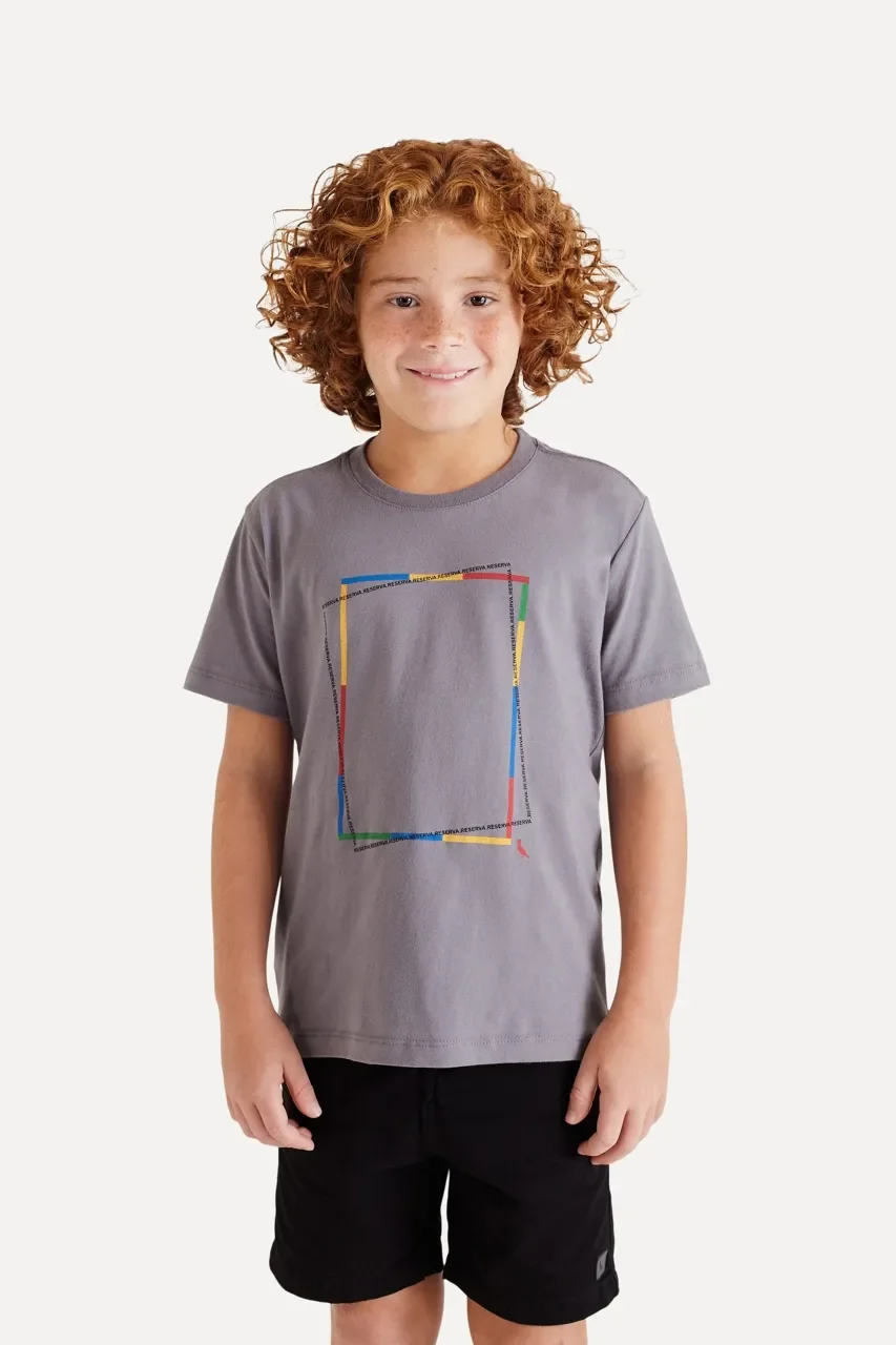 Camiseta Mini Estampa Retangulo Color — imagem 1