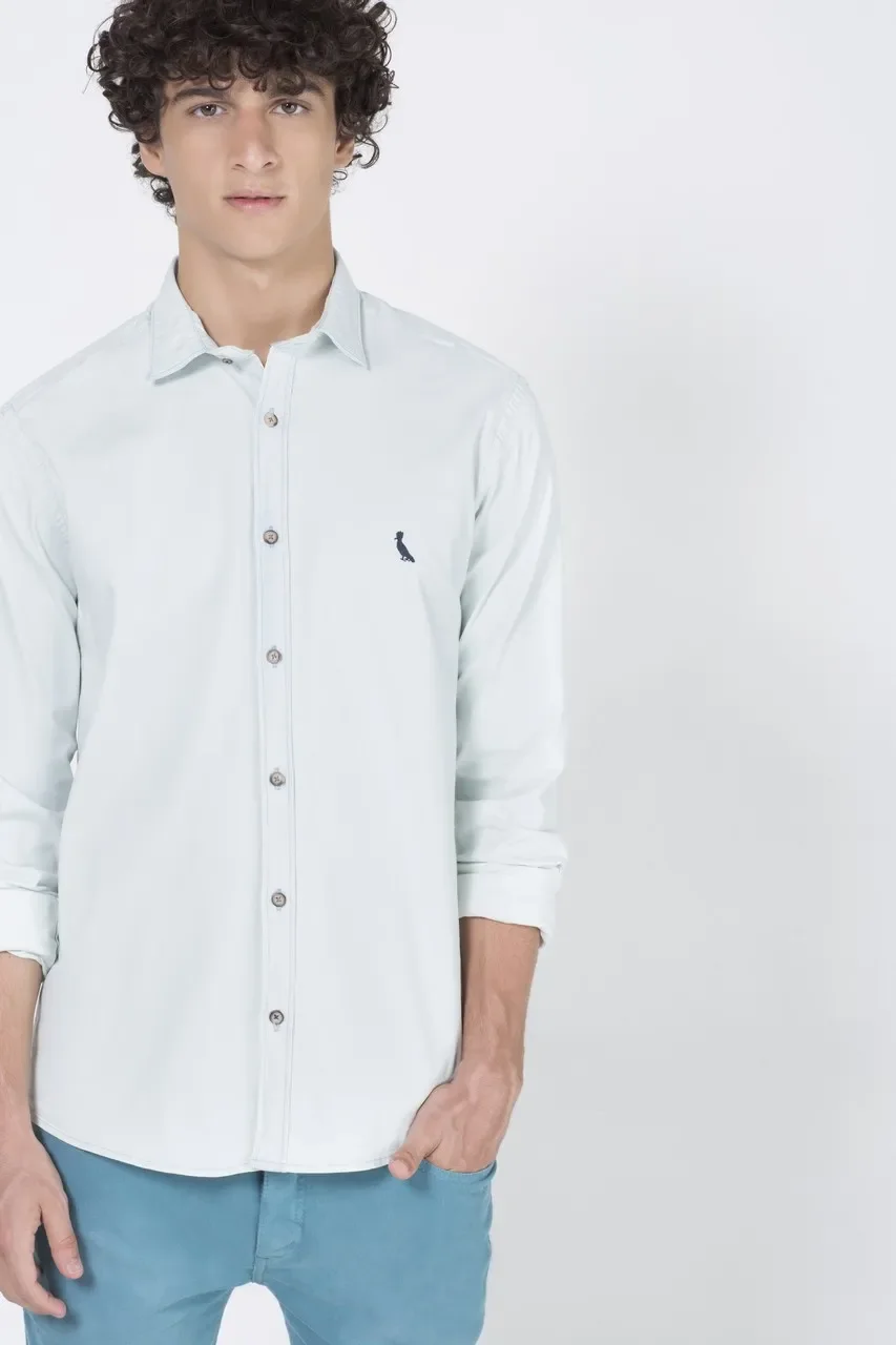 Camisa Enxuto Denim Delave — imagem 1