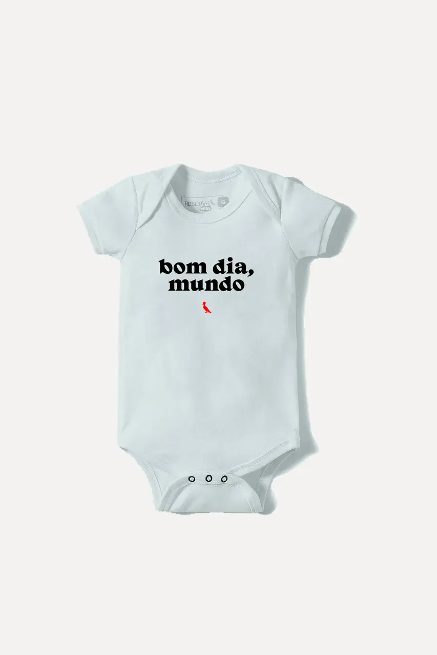 Body RESERVA MINI Bebê Bom Dia Mundo