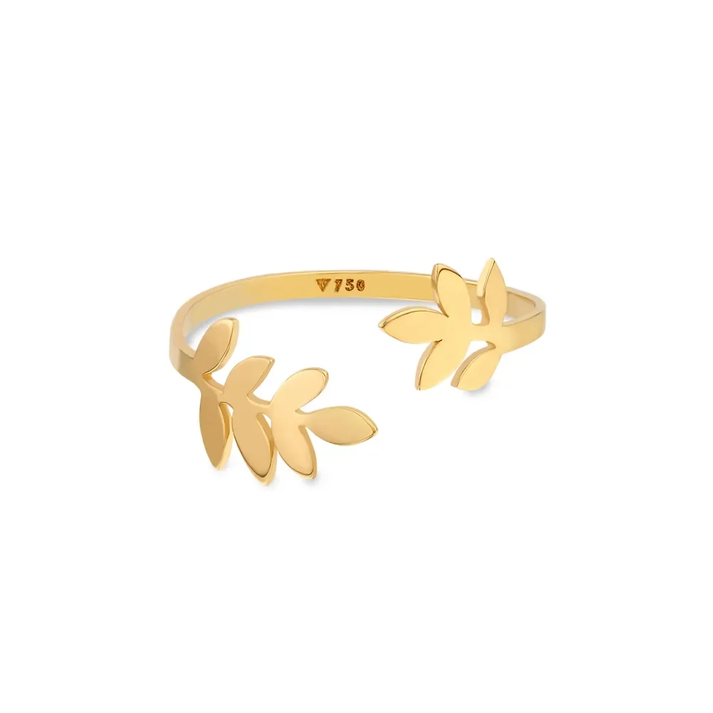 Anel Gold Leaf em Ouro Amarelo 18k — imagem 1