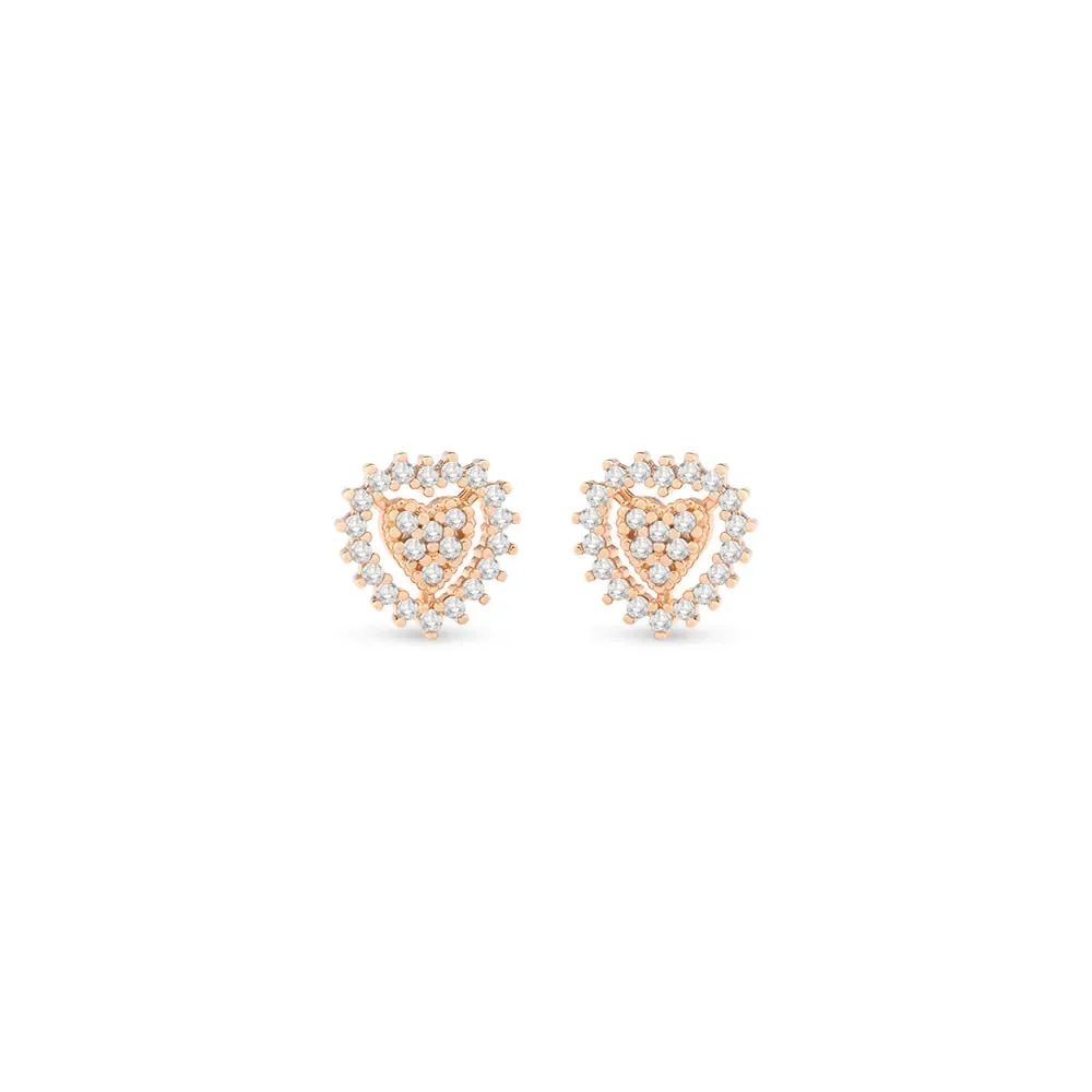 Brinco Spot em Ouro Rosé 18k com Diamantes — imagem 1