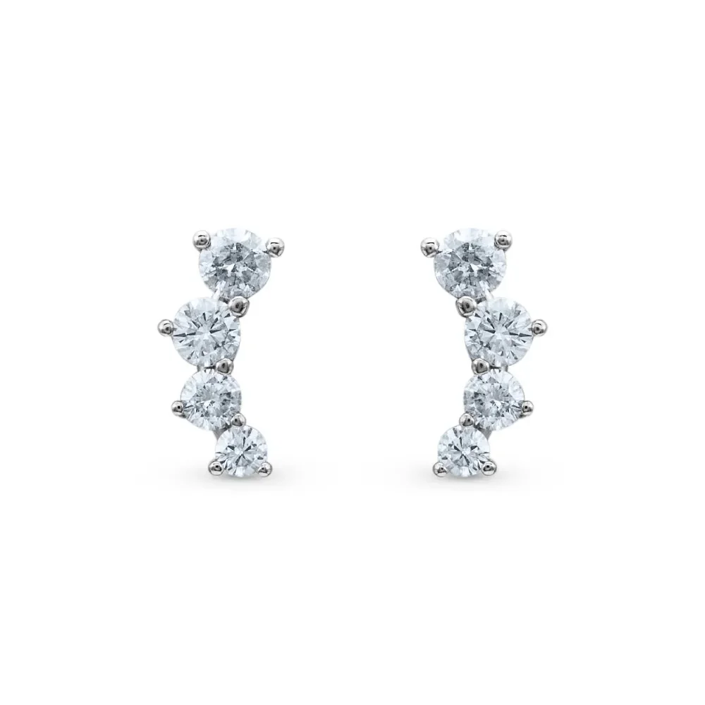 Brinco Ear Cuff em Ouro Branco 18k com Diamantes — imagem 1