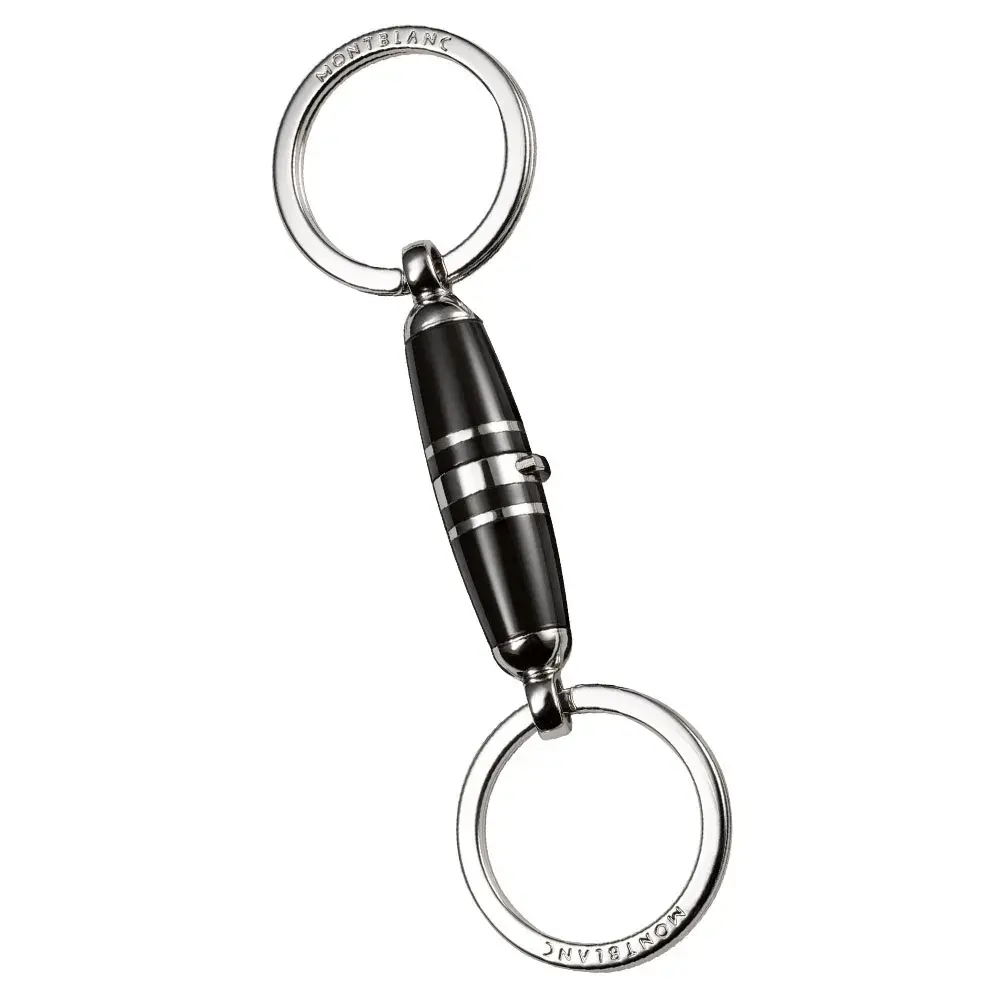 Chaveiro Montblanc Masculino Aço Prateado e Preto - 114565