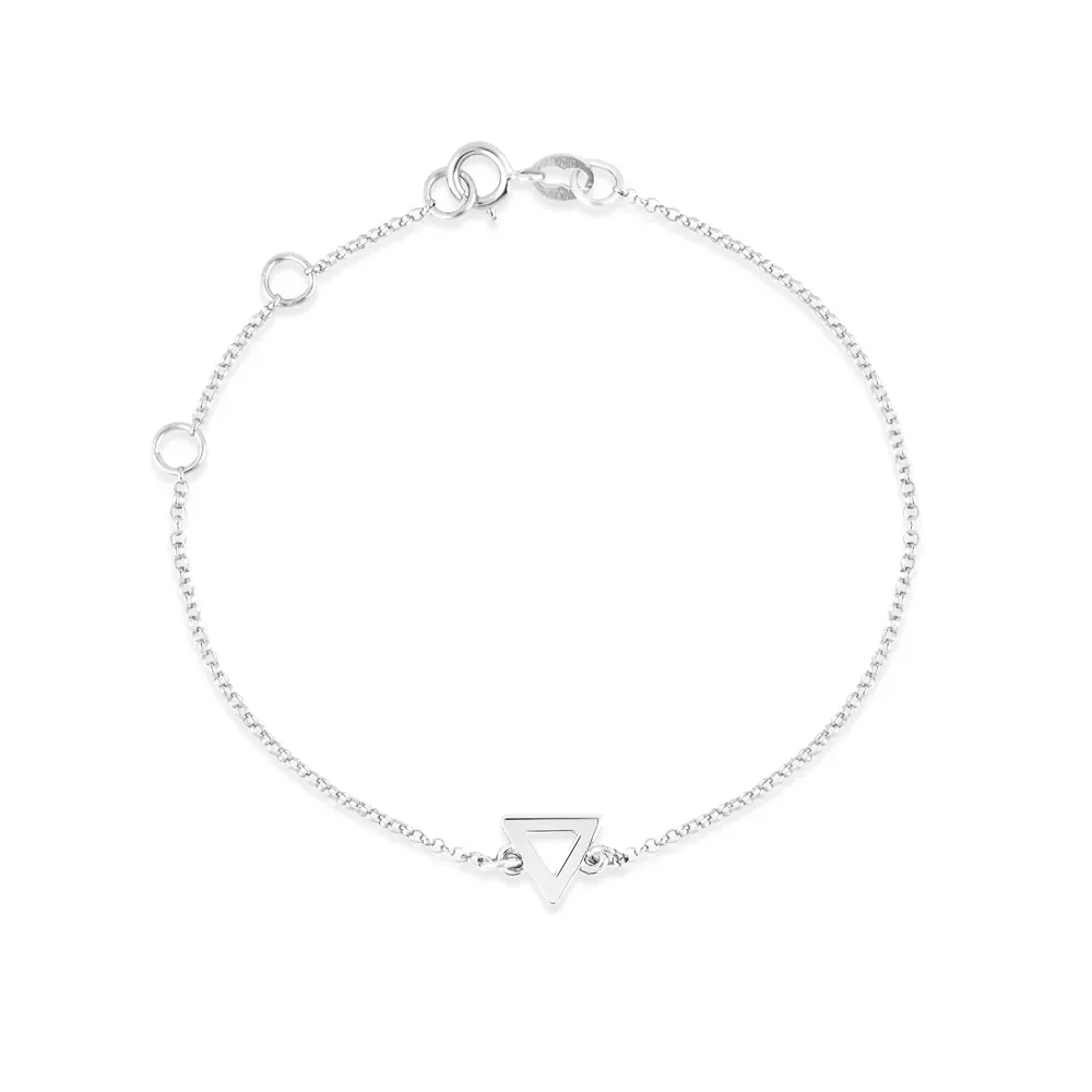 Pulseira Baby Triângulo em Ouro Branco 18k — imagem 1