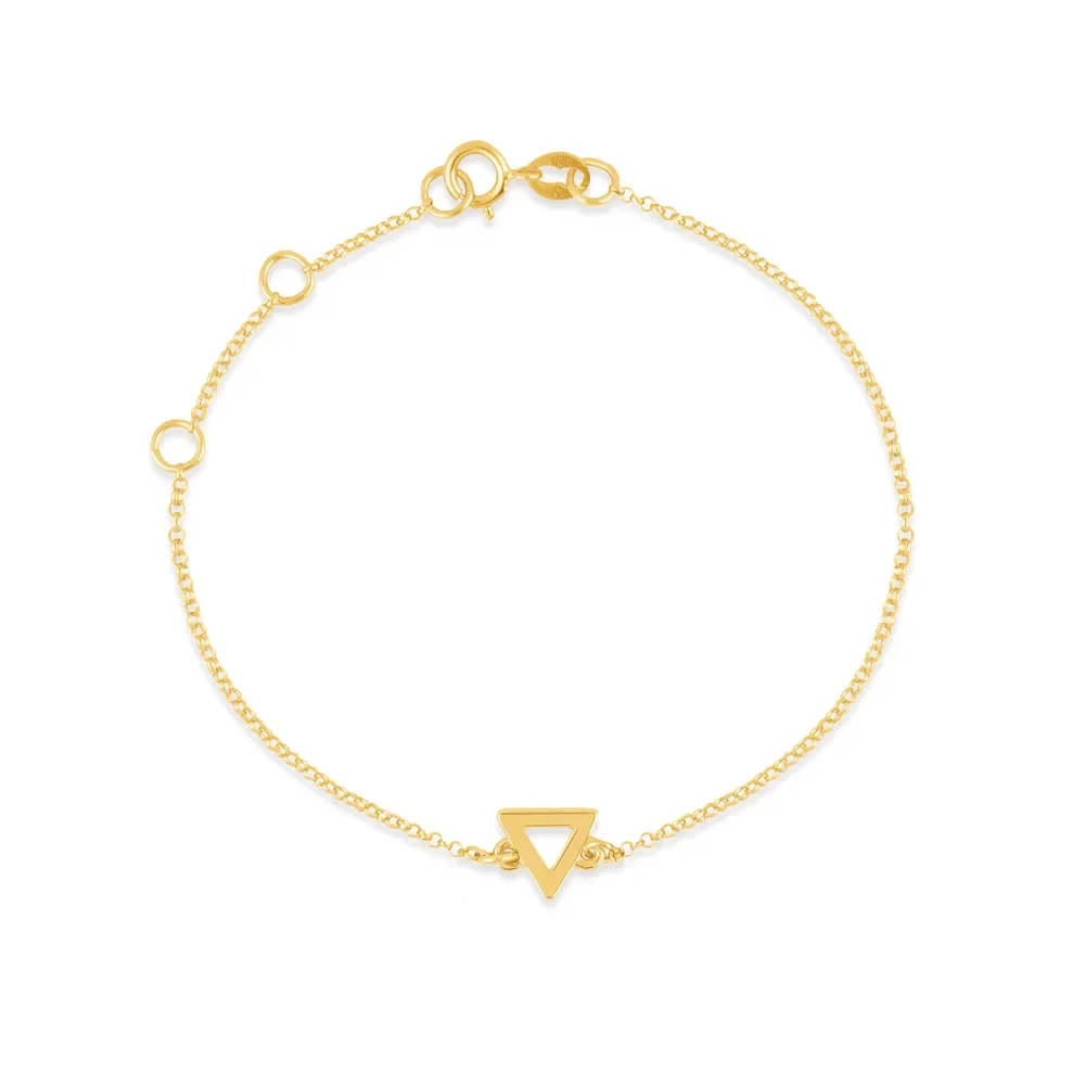 Pulseira Baby Triângulo em Ouro Amarelo 18k — imagem 1