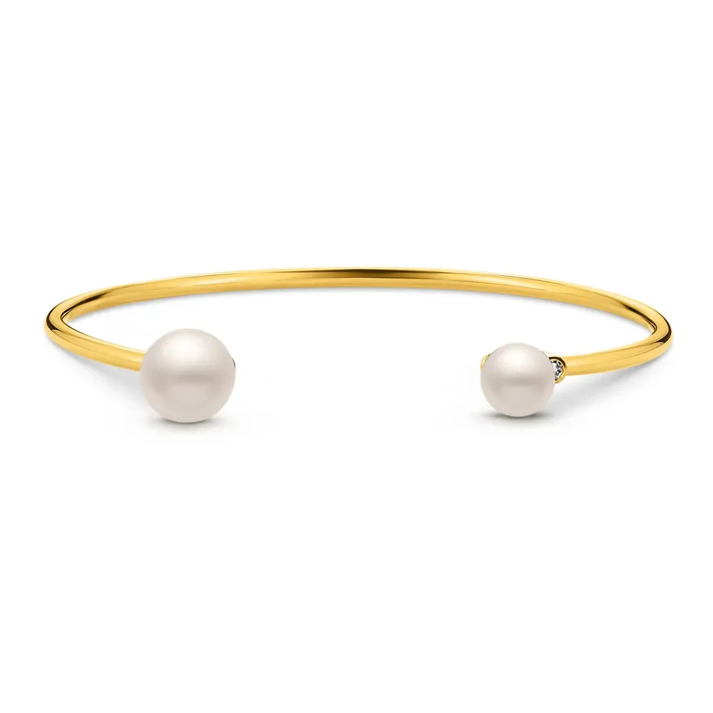 Pulseira Una em Ouro Amarelo 18k com Pérolas e Diamantes — imagem 1