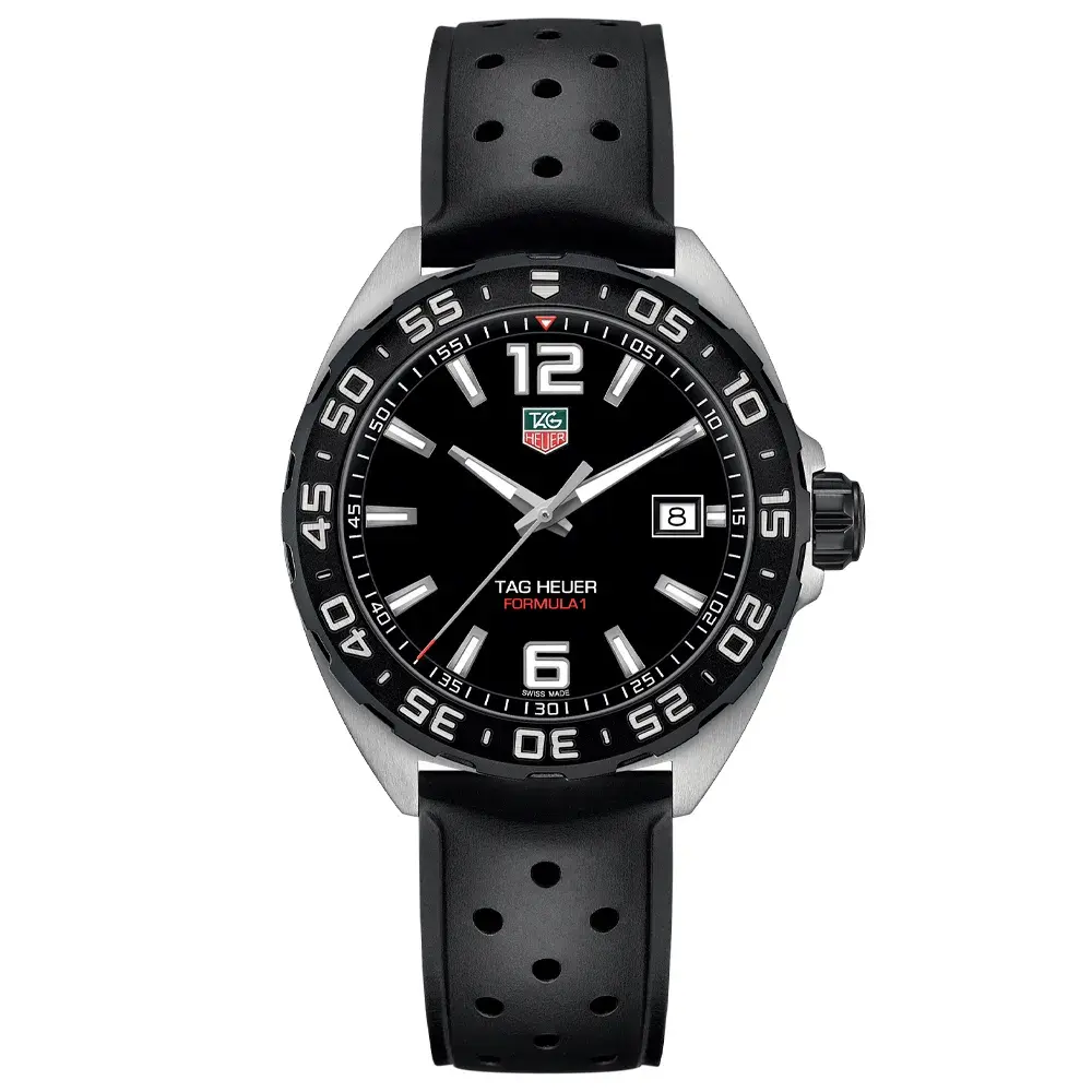 Relógio Tag Heuer Formula 1 Masculino em Couro Preto WAZ1110.FT8023