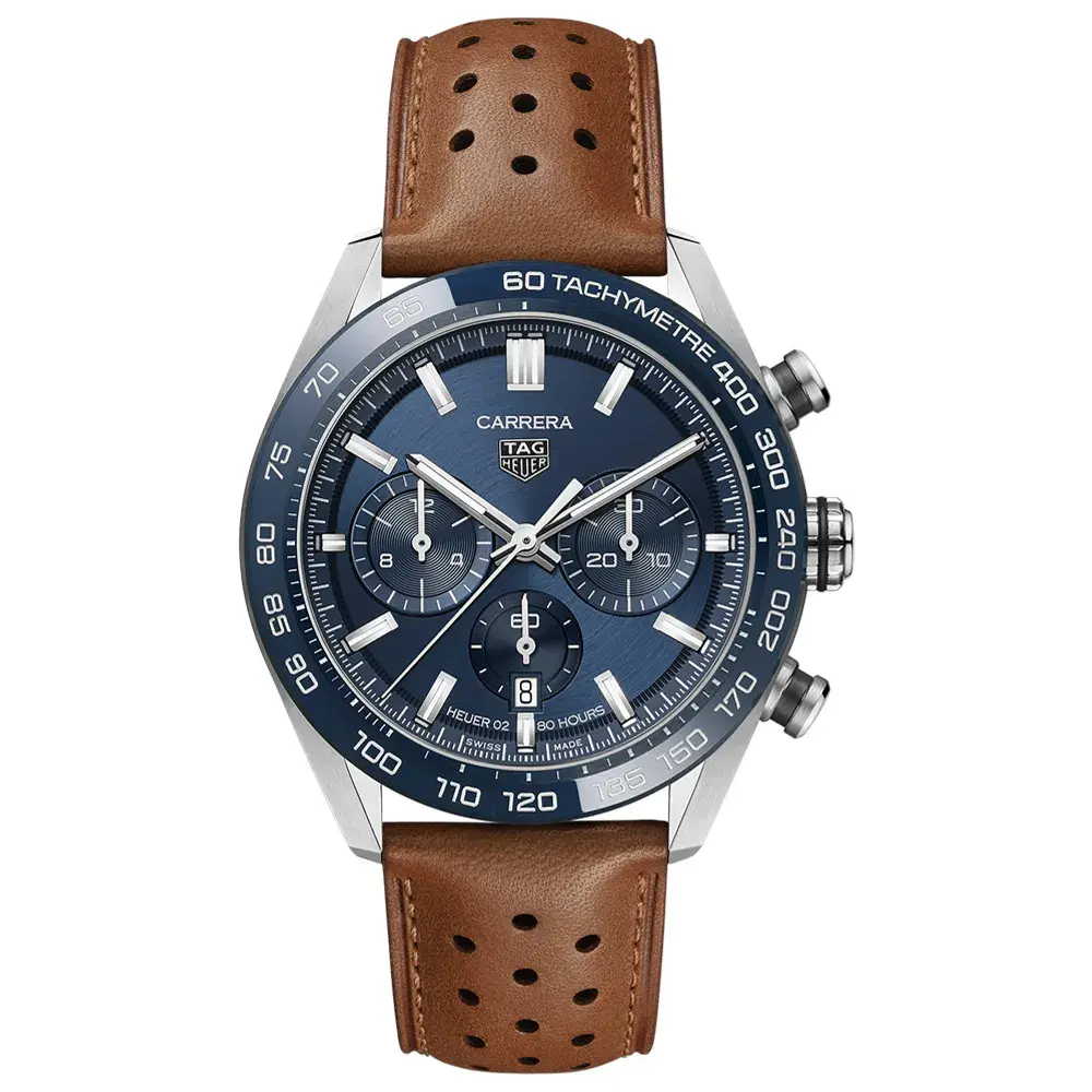 Relógio Tag Heuer Carrera Automático Masculino em Couro Marrom CBN2A1A.FC6537