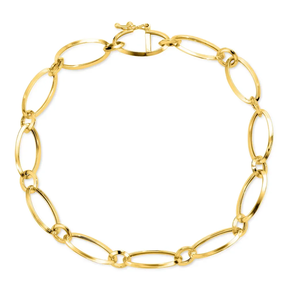 Pulseira Oval em Ouro Amarelo 18k — imagem 1