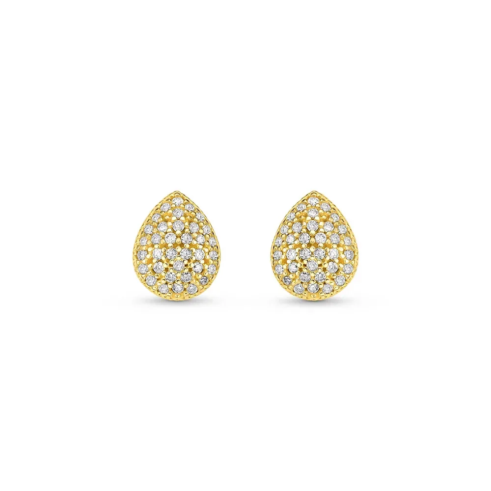 Brinco Pavê em Ouro Amarelo 18k com Diamantes — imagem 1