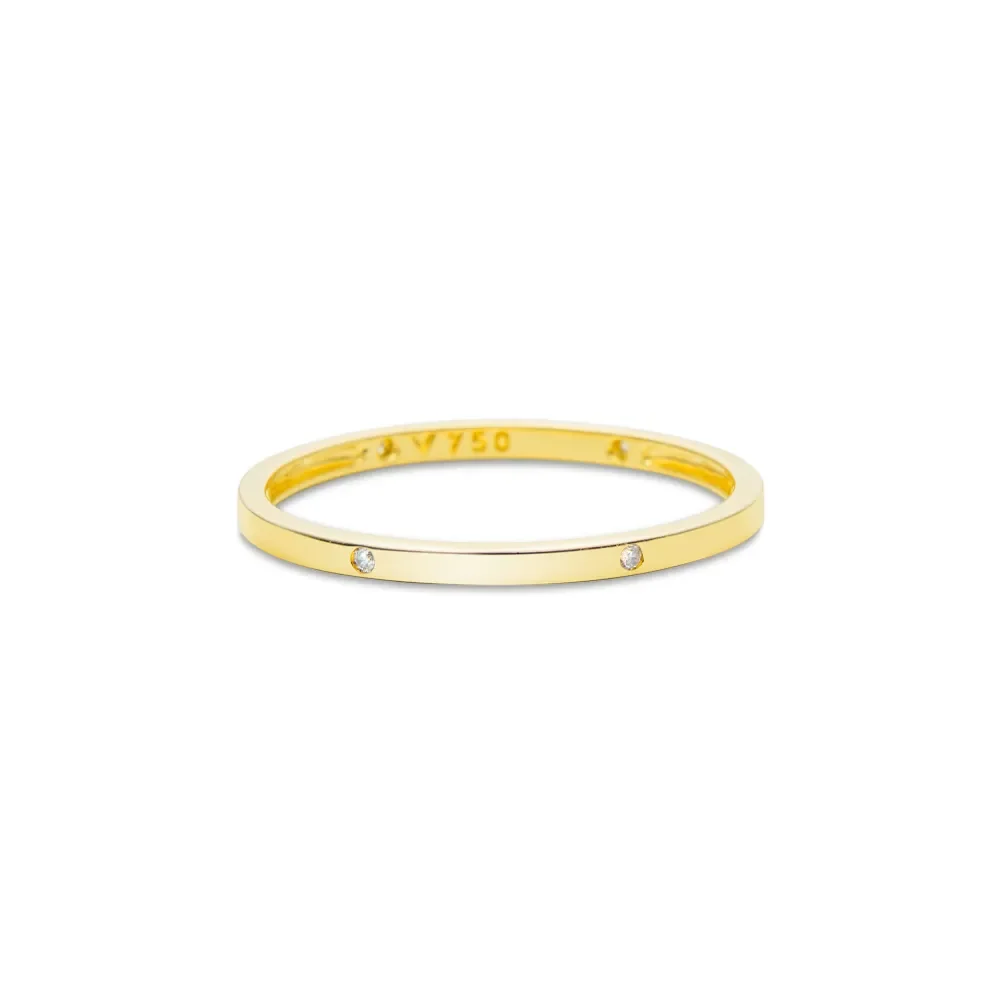 Anel Stacky em Ouro Amarelo 18k com Diamantes — imagem 1
