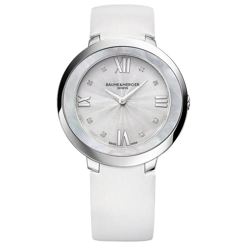 Relógio Baume & Mercier Feminino Cetim Branco M0A10177 05 ATM