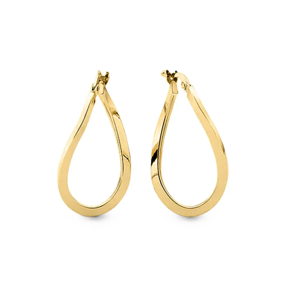Argola Torcida em Ouro Amarelo 18k, 30mm — imagem 1