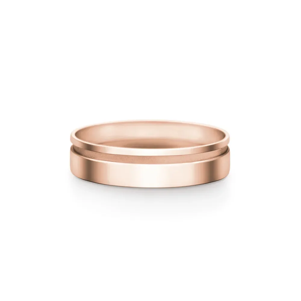 Aliança Valentines em Ouro Rosé 18k, 6mm — imagem 1