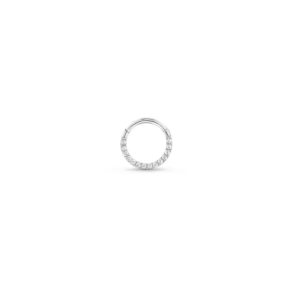 Piercing Life Argola Aço Cravejado, 30 mm