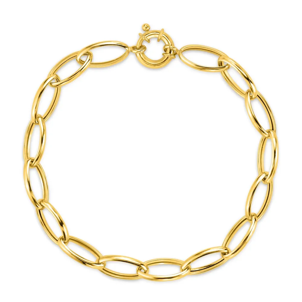 Pulseira Oval em Ouro Amarelo 18k — imagem 1