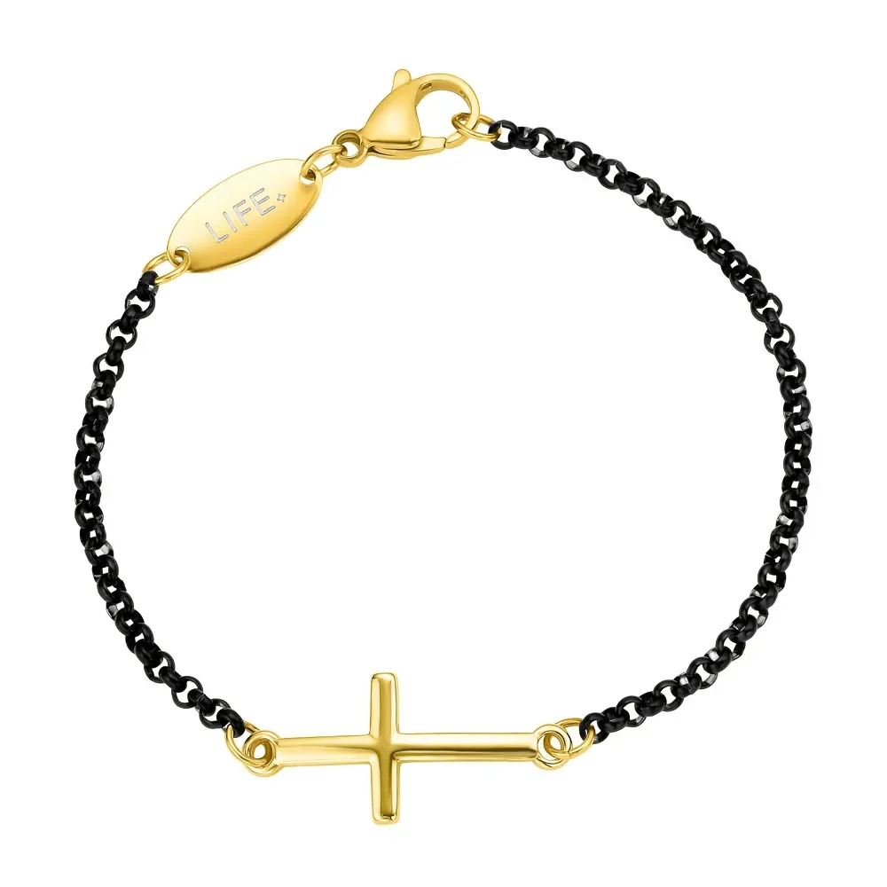 Pulseira Life Cruz em Aço — imagem 1
