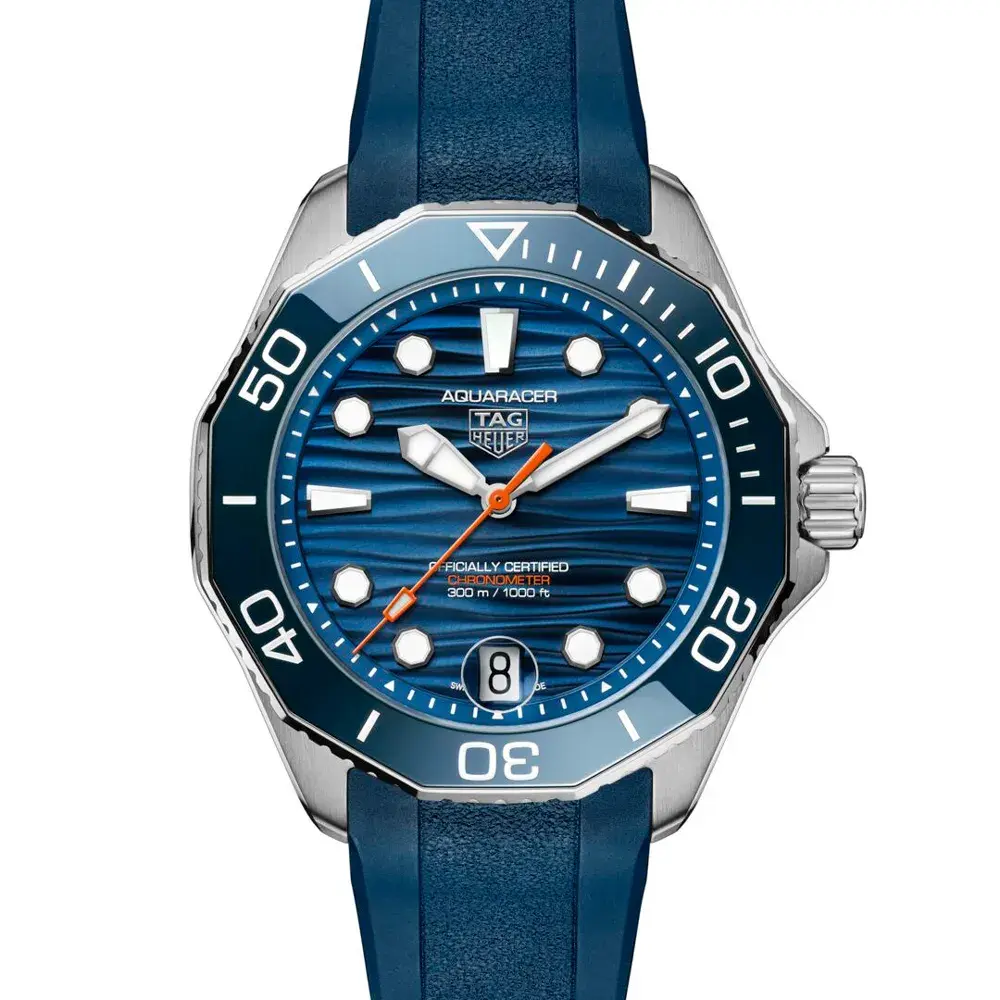 Relógio Tag Heuer Aquaracer Automático Masculino em Borracha Azul WBP5111.FT6259