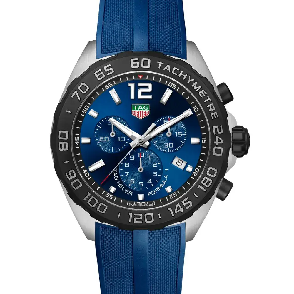 Relógio Tag Heuer Formula 1 Masculino em Borracha Azul CAZ101AV.FT8077