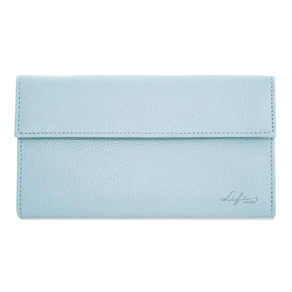 Carteira Grande Life Couro Azul