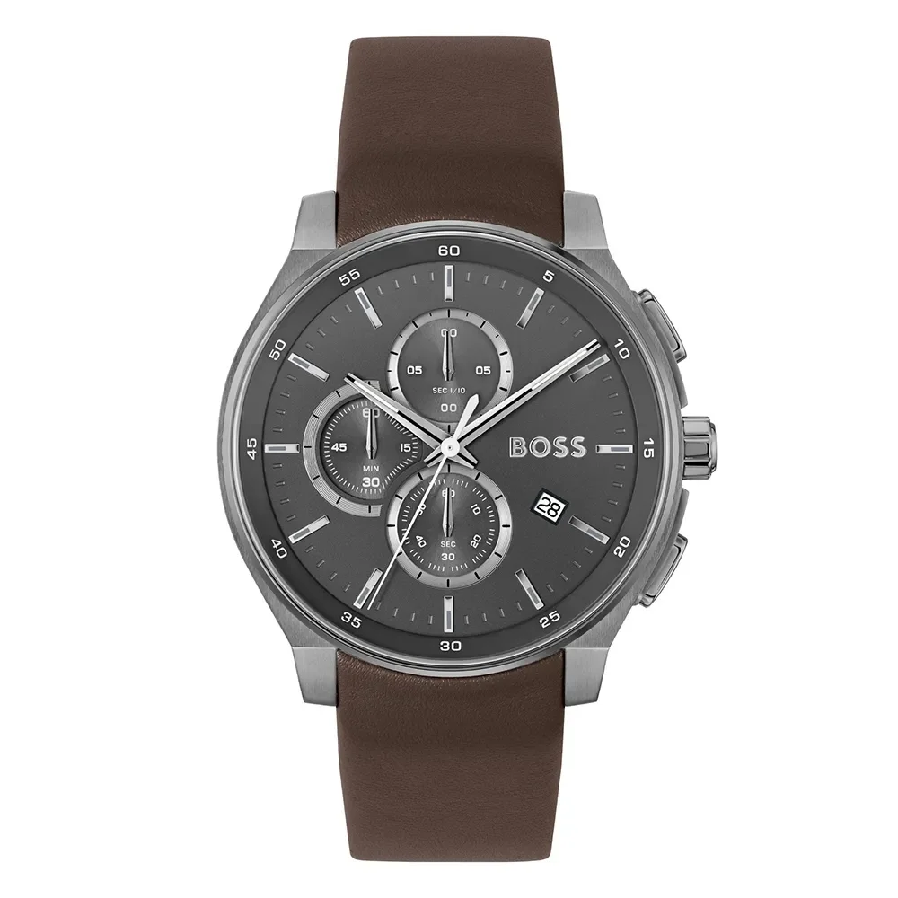 Relógio Boss Masculino Couro Marrom 1514187 — imagem 1