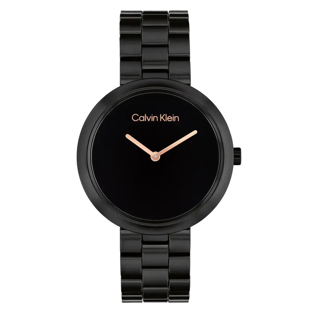Relógio Calvin Klein Feminino Cerâmica Preta 25100075