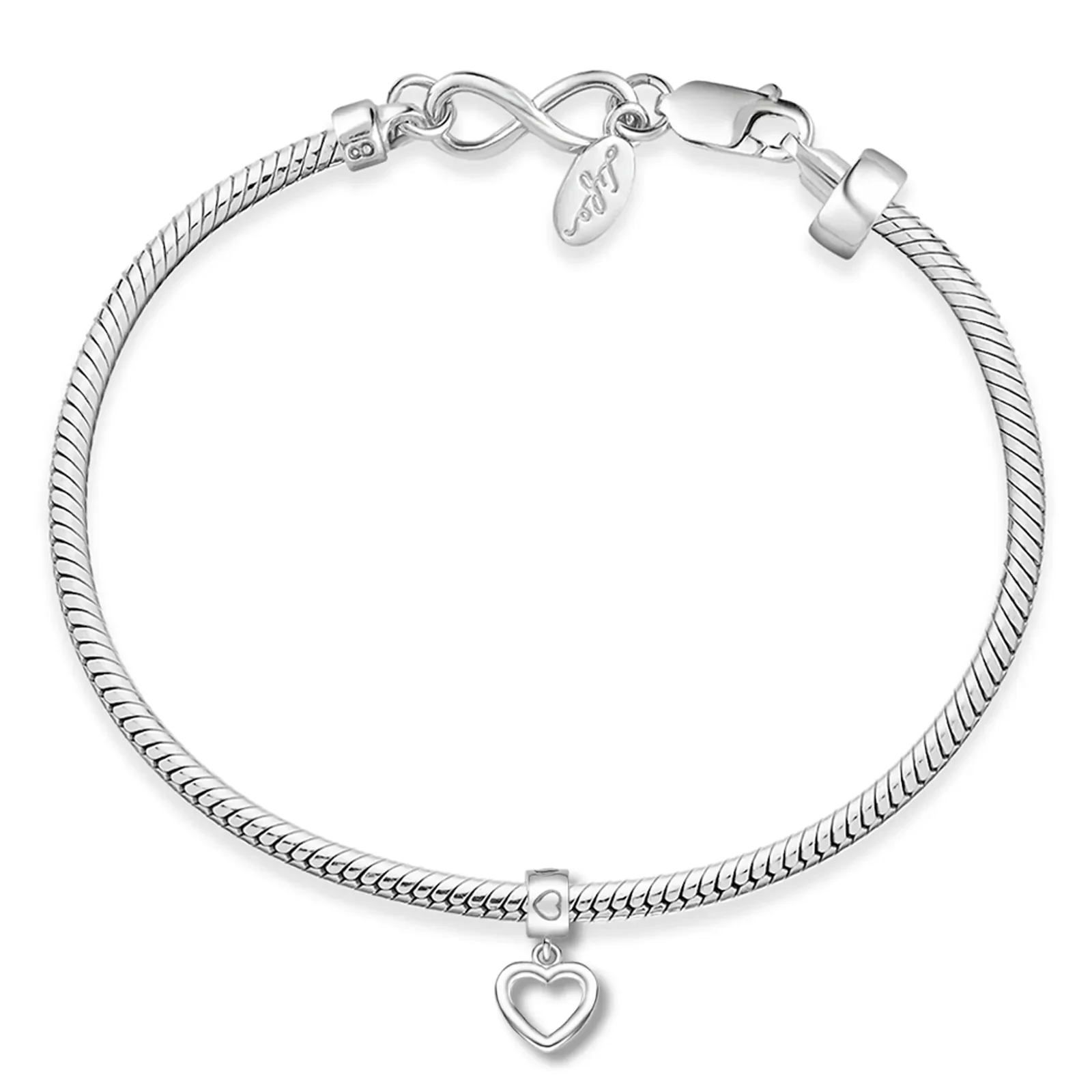 Kit Pulseira Infinito + Pingente Coração Life — imagem 1