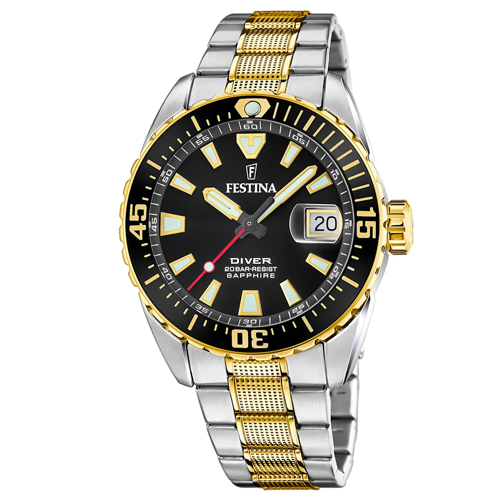 Relógio Festina Masculino Aço Prata e Dourado