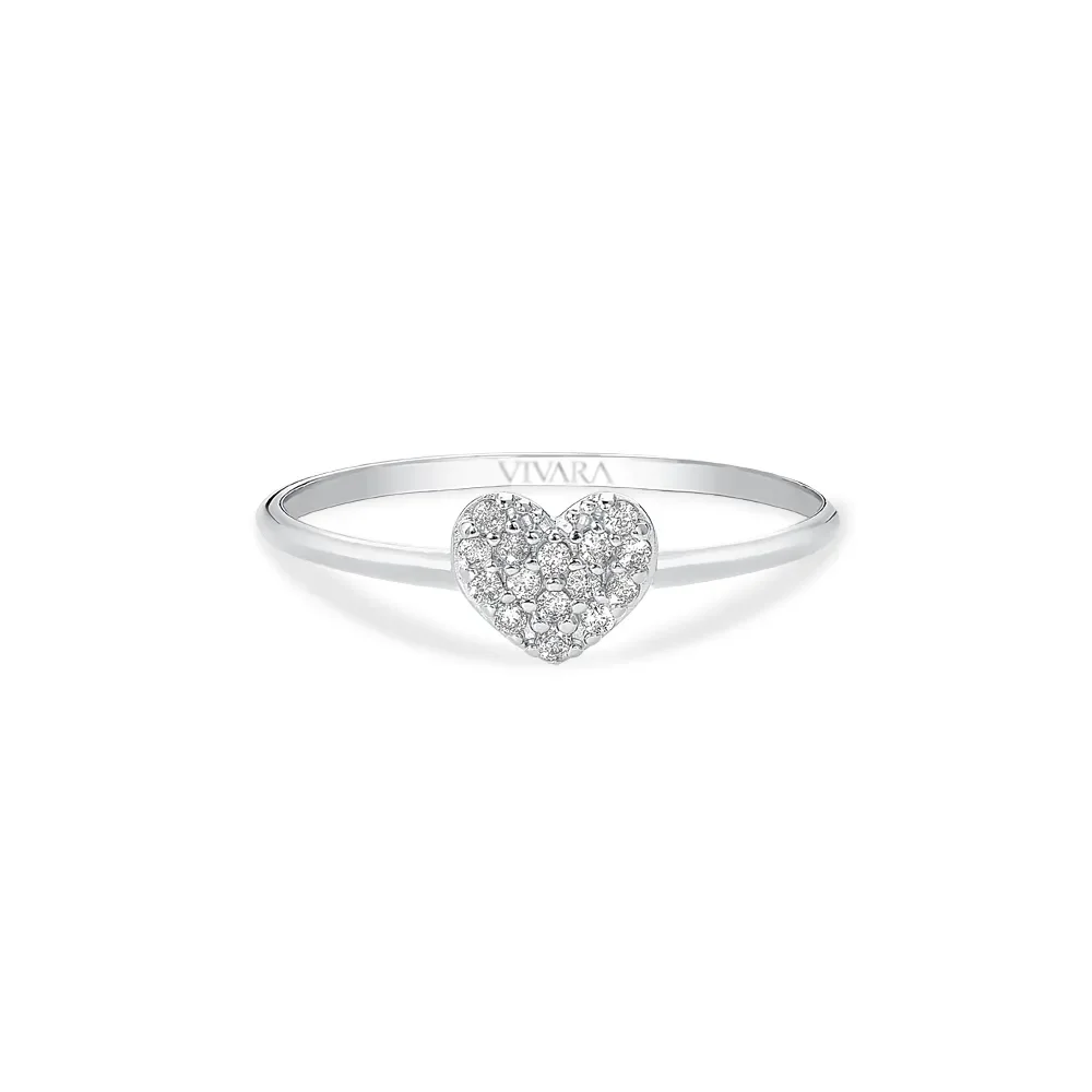 Anel Pavê em Ouro Branco 18k com Diamantes — imagem 1