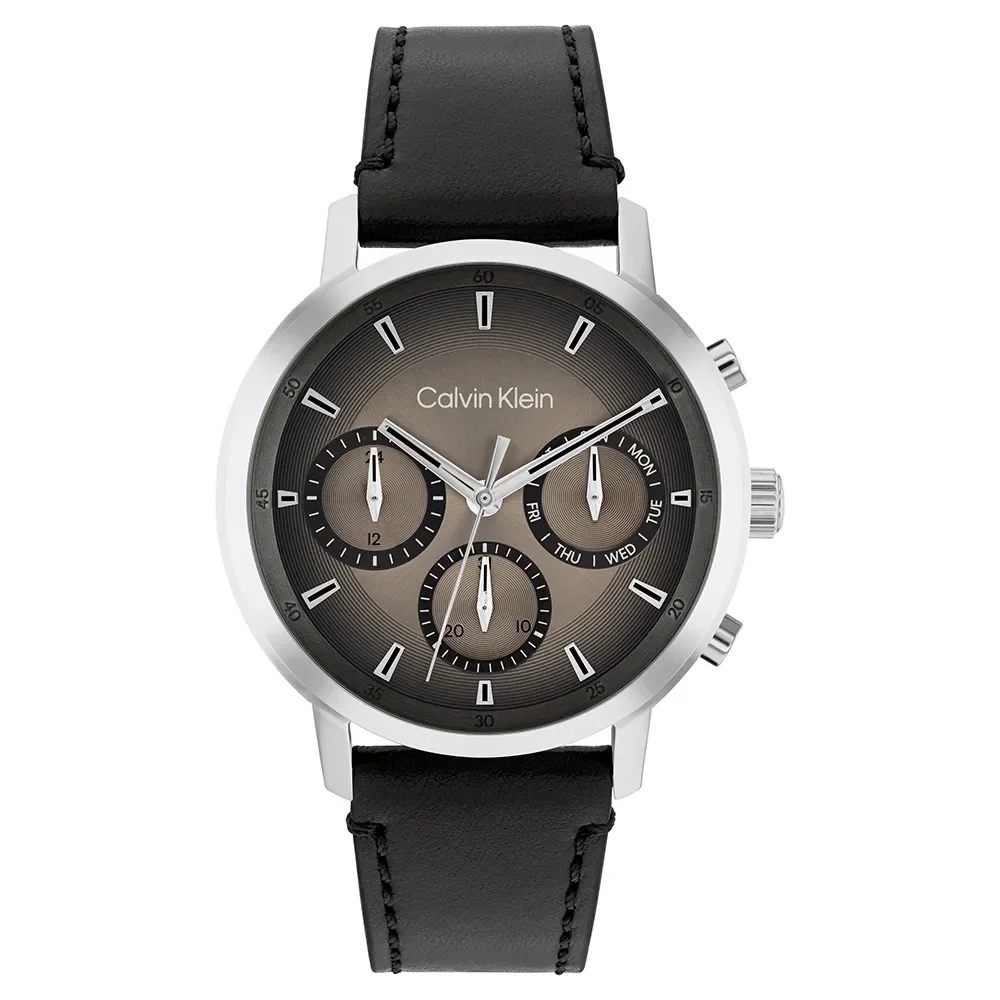 Relógio Calvin Klein Masculino Couro Preto 25200496 — imagem 1