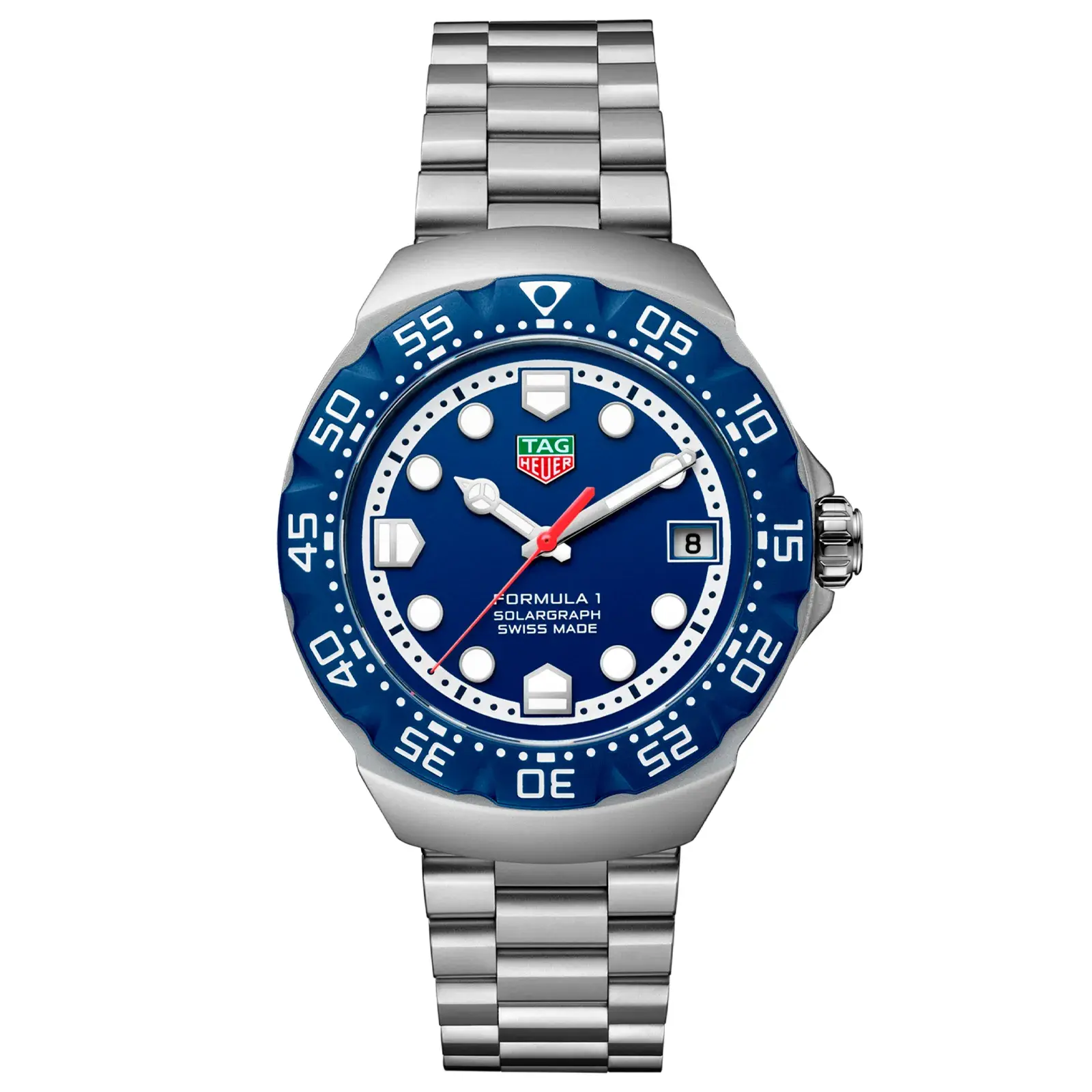 Relógio Tag Heuer Formula 1 Solar Masculino em Aço Prateado WBY1112.BA0042