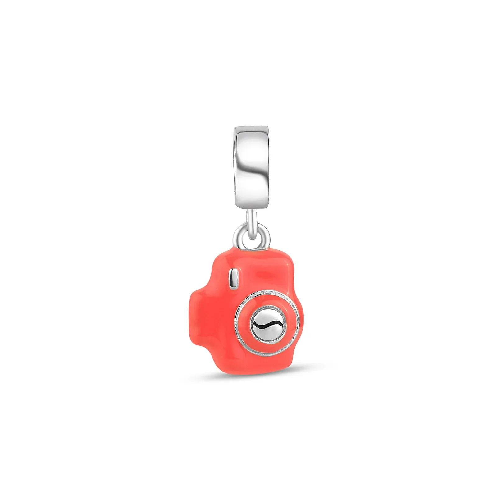 Pingente Life Viagem Camera em Prata 925 com Esmalte — imagem 1
