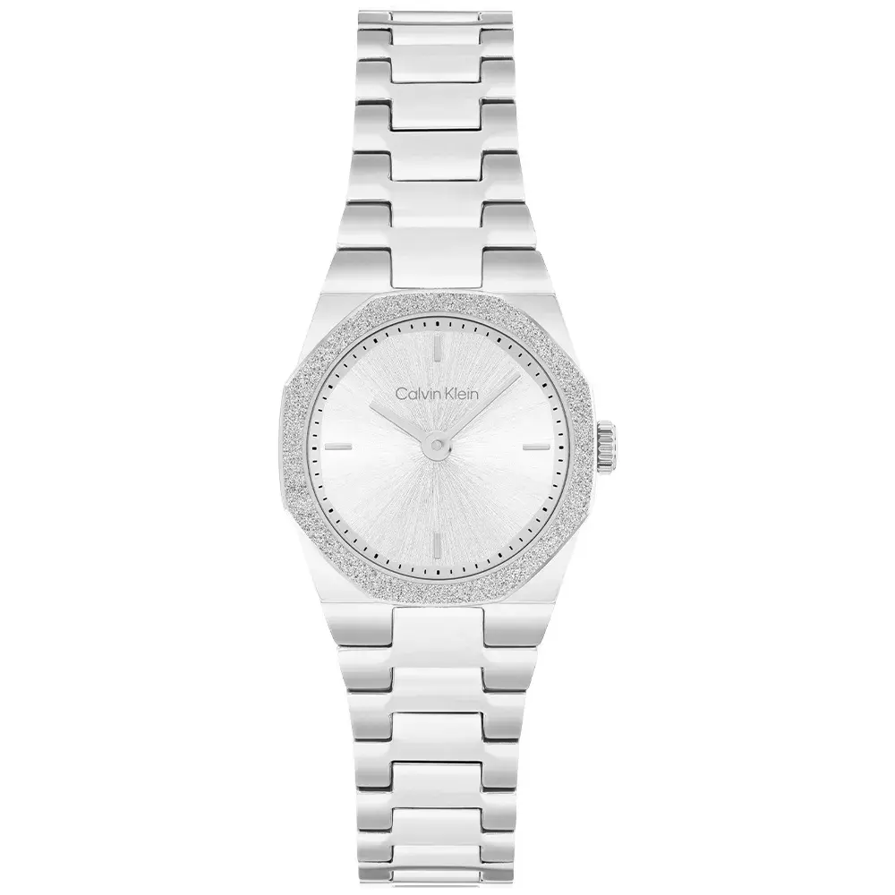 Relógio Calvin Klein Geometric Elegance Feminino em Aço Prateado 25100141
