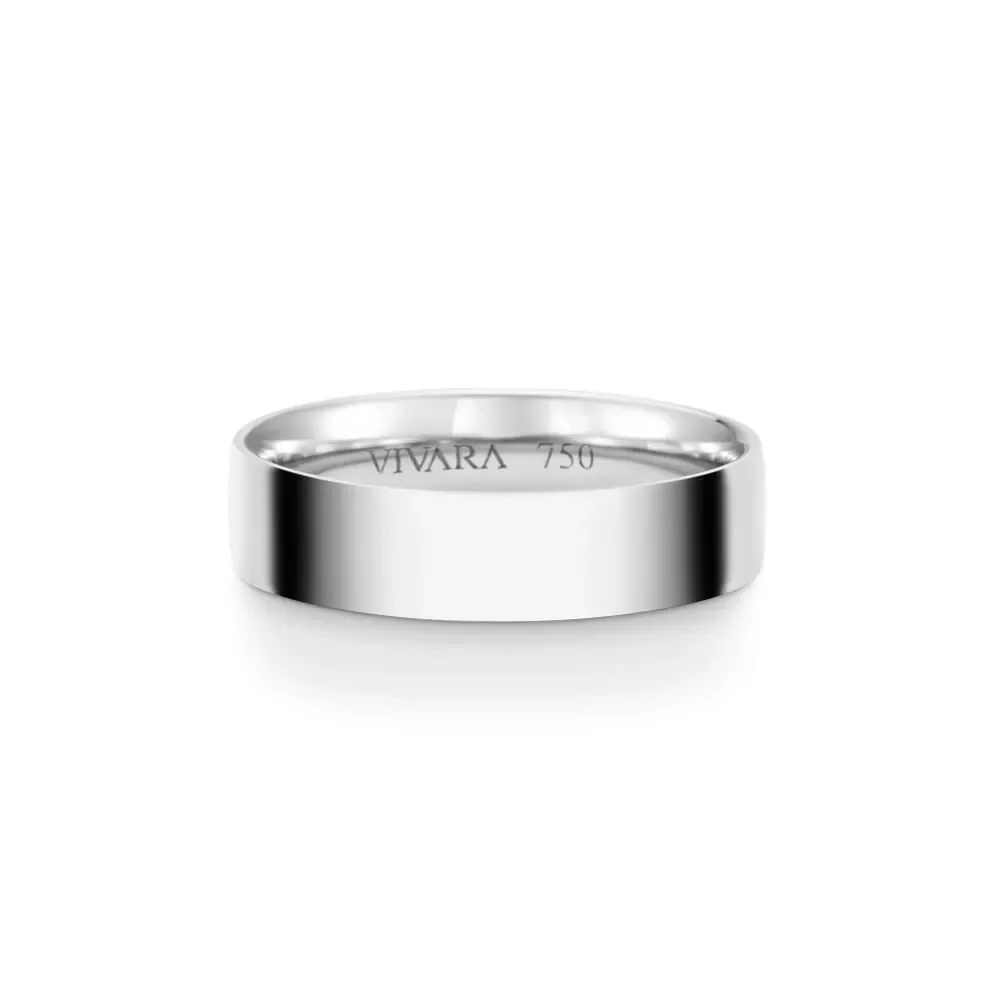 Aliança Honeymoon em Ouro Branco 18k, 5mm — imagem 1