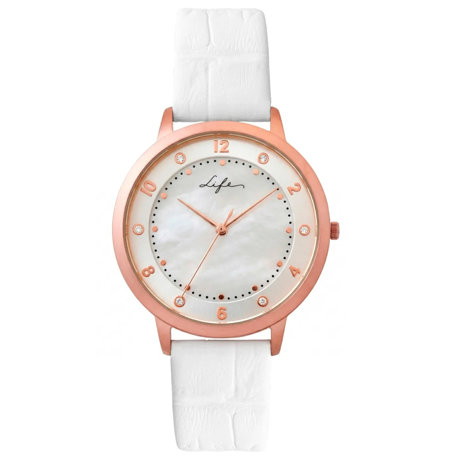 Relógio Life Feminino em Couro Branco — imagem 1