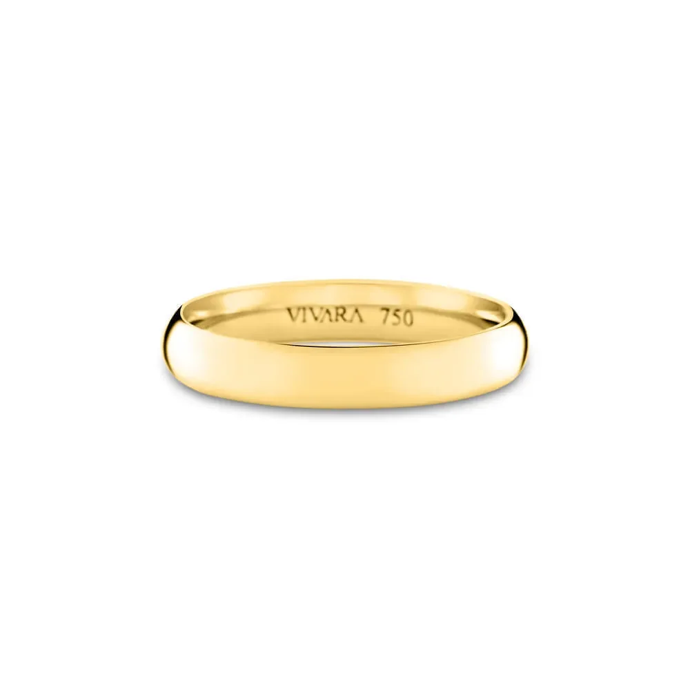 Aliança Lovely em Ouro Amarelo 18k, 4mm — imagem 1