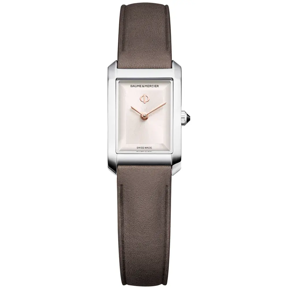 Relógio Baume & Mercier Hampton Feminino em Couro Taupe Cinza M0A10859