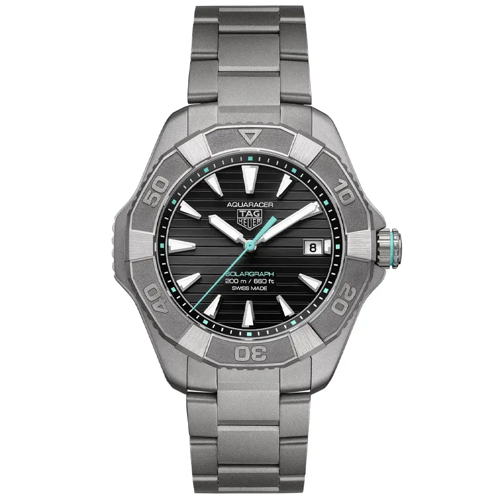Relógio Tag Heuer Aquaracer Solar Masculino em Titânio Cinza WBP1184.BF0008