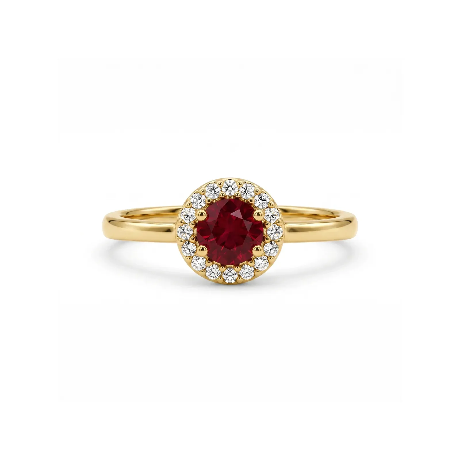 Anel Classic Oriental em Ouro Amarelo 18k com Rubi e Diamantes — imagem 1