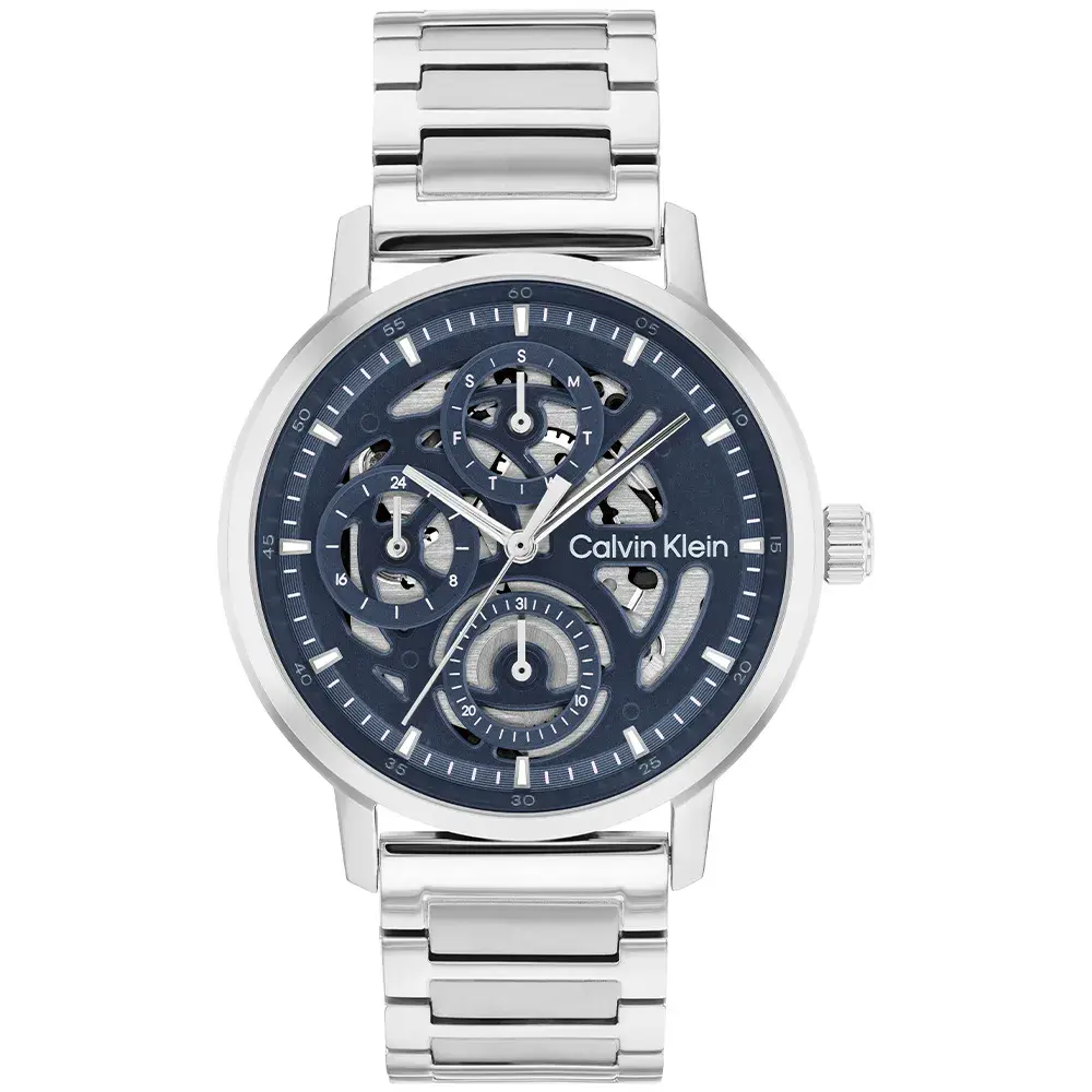 Relógio Calvin Klein Gauge Masculino em Aço Prateado 25200562